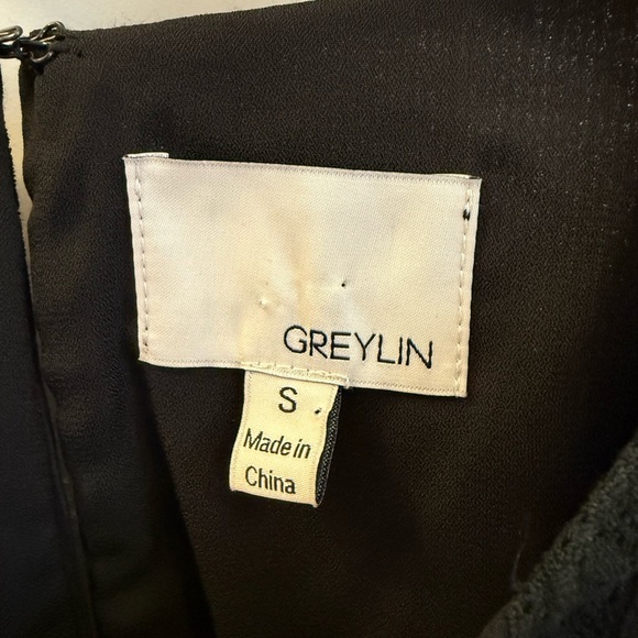 GREYLIN Miriam Pouf Sleeve Inset Trim Blouse size Small - Picture 7 of 13